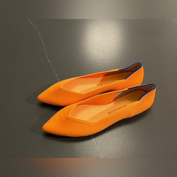 NEW ROTHY’S The Point II In Tangerine Size 6.5 - Picture 6 of 10